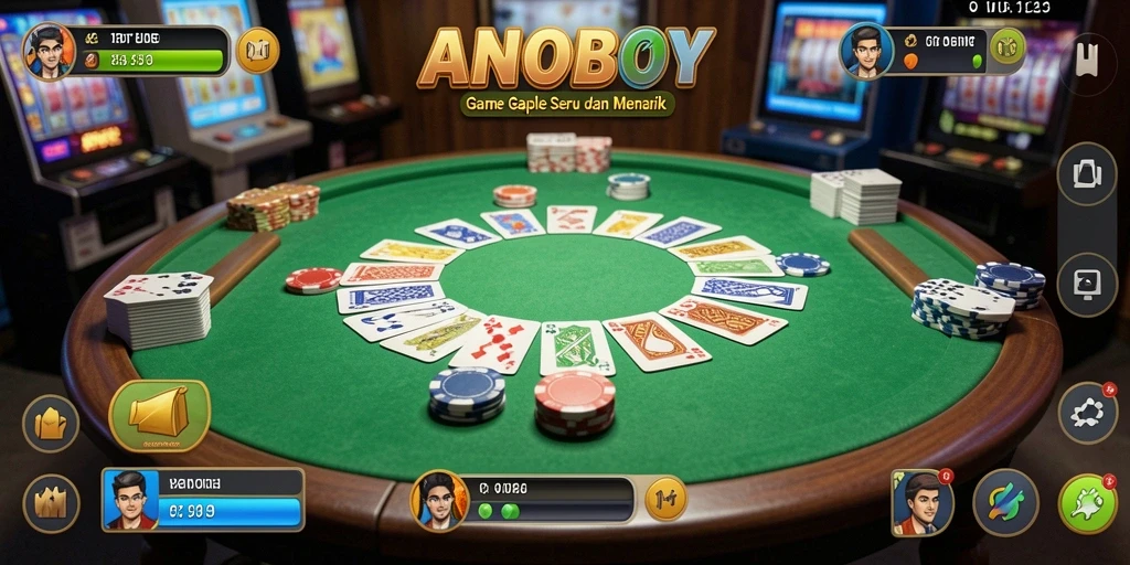 Screenshot gameplay ANOBOY menampilkan keseruan bermain Gaple.