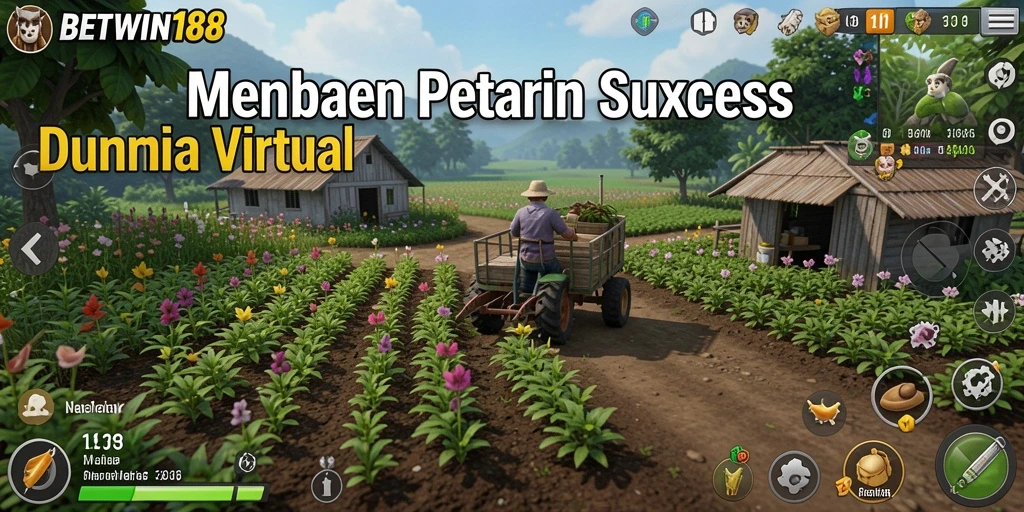 Gameplay BETWIN188 menunjukkan aktivitas pertanian yang realistis dan seru.