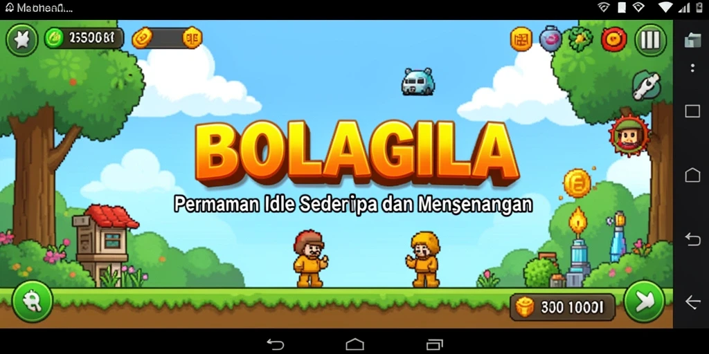 Screenshot BOLAGILA menampilkan gameplay Idle yang menarik dan penuh warna.