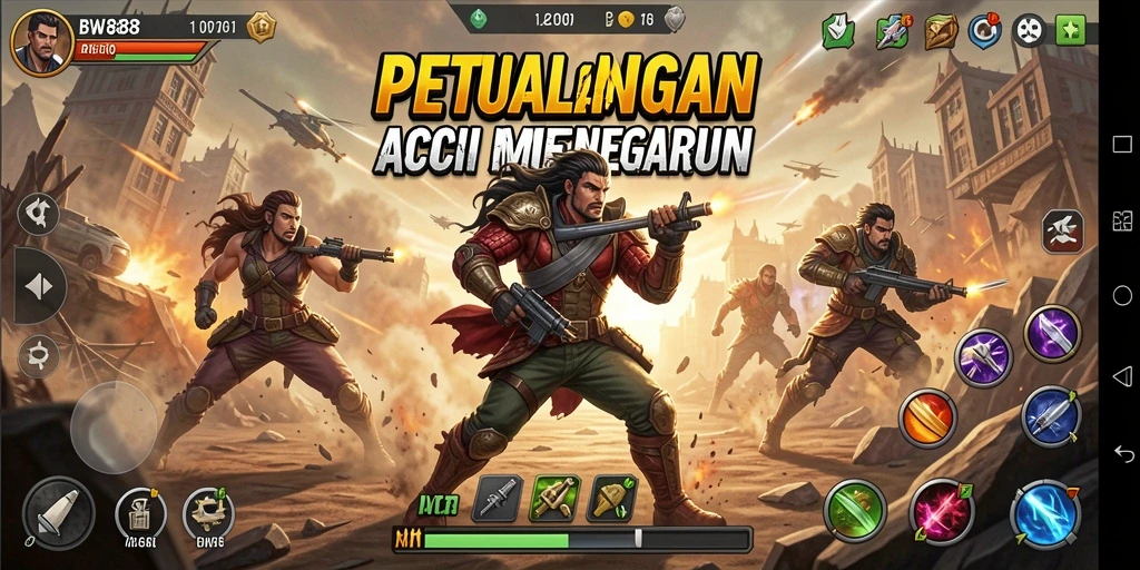 Tampilan gameplay BW888 dengan aksi pertarungan yang seru.