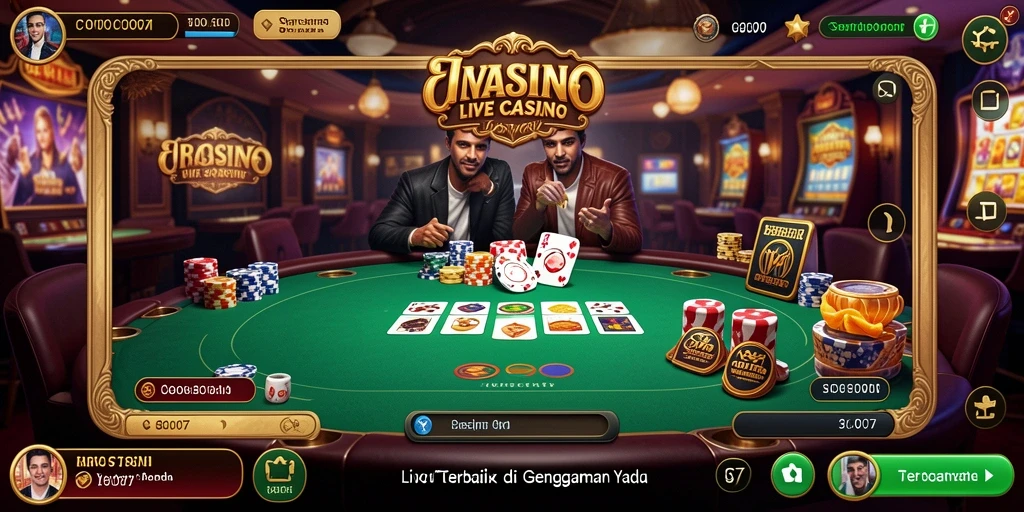 Tampilan gameplay C0077 yang mendebarkan dengan dealer langsung.