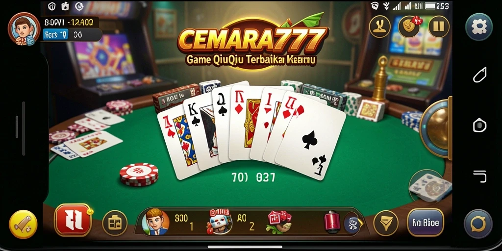 Tampilan menawan gameplay CEMARA777 saat bermain QiuQiu.