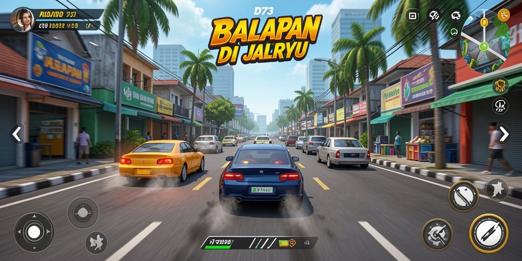 Tampilan gameplay seru D73 yang menawan.