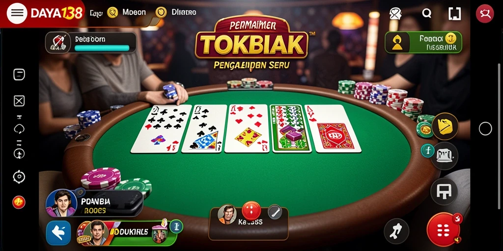 Tampilan gameplay Poker yang mendebarkan di DAYA138.