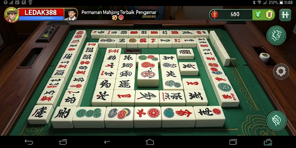 Tampilan game Mahjong yang menarik dan penuh warna dalam LEDAK388.