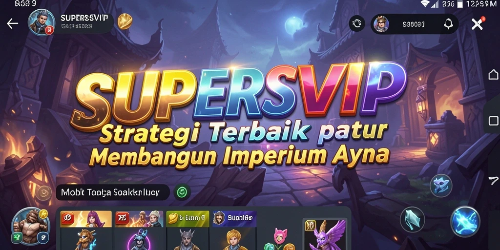 Screenshot gameplay SUPERSVIP menampilkan pertempuran strategi yang epik.
