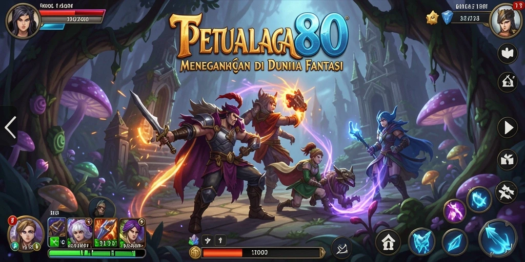 Screenshot gameplay TOTO80 menampilkan petualangan seru di dunia fantasi.