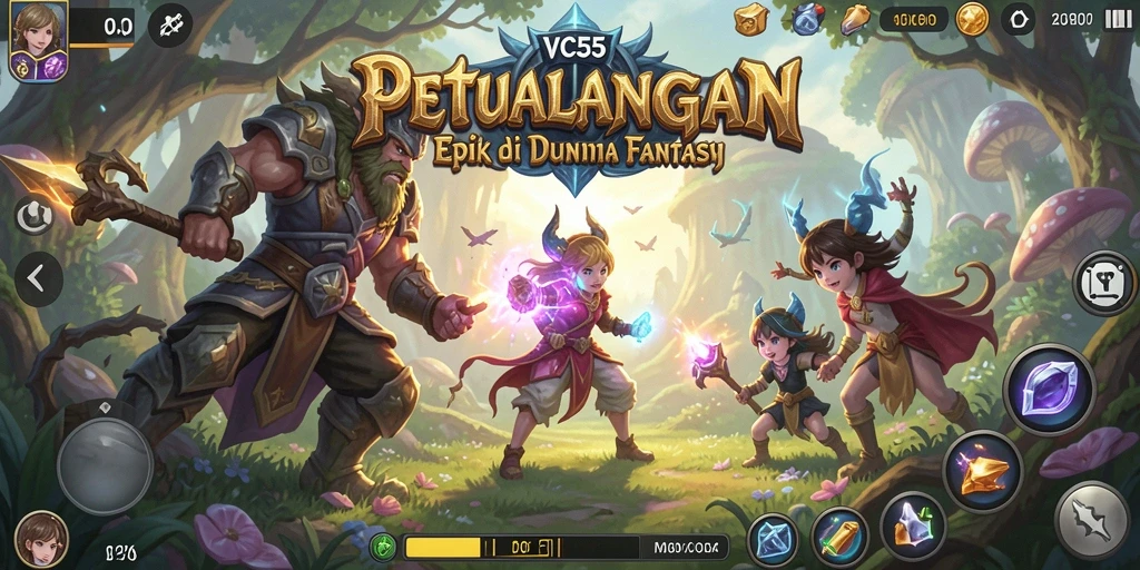 Tampilan gameplay VC55 yang mendebarkan dalam petualangan menantang.